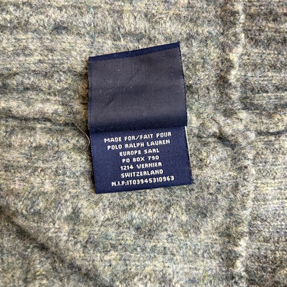 Vintage Polo Jeans Co Ralph Lauren MFG Cable Knit Wool Sweater Elbow Patch Large - Picture 9 of 11